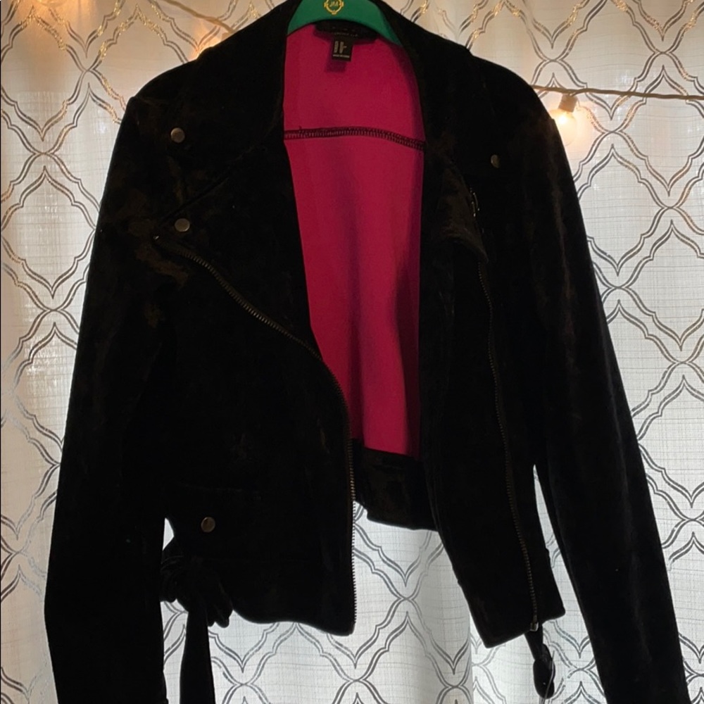 Suede aviator jacket